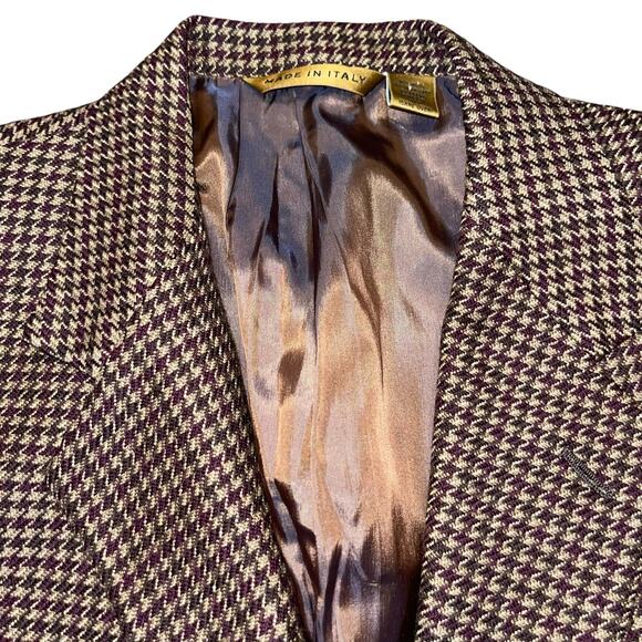 Donna Karan Blazer Wool Cashmere Houndstooth - Picture 3 of 9